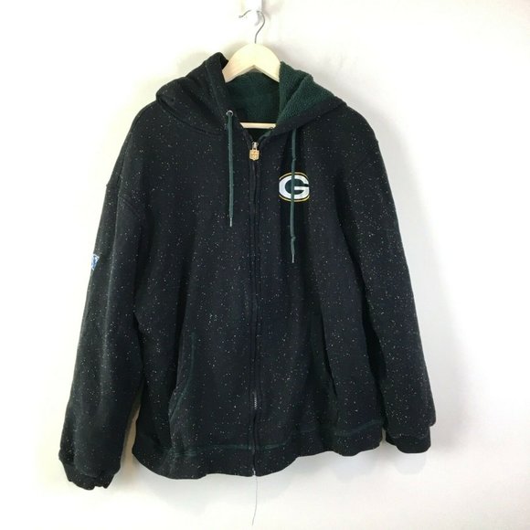 Pro Line Other - NFL Pro Line Black Green Way Packers Zip Up Hoodie
